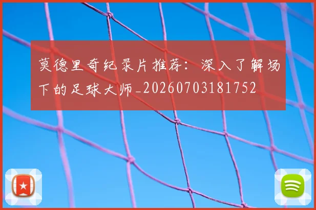 莫德里奇纪录片推荐：深入了解场下的足球大师_20260703181752